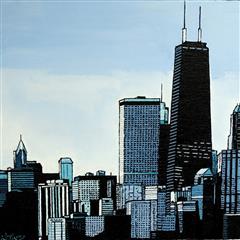 Chicago - Willis tower - Acrylique 70 X 70 - Mars 2020