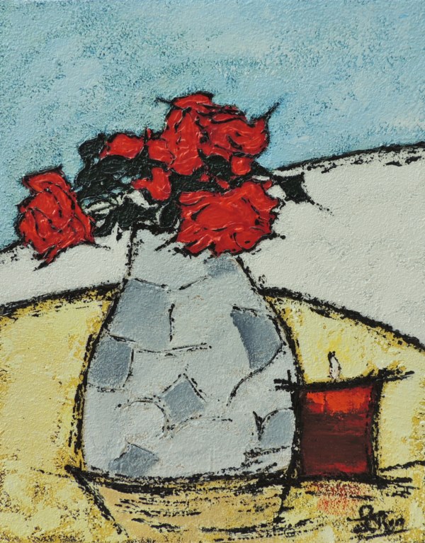 Fleurs à la bougie - Acrylique 40 X 50 - Février 2014