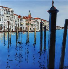 Venise bleue - Acrylique 70 X 70 - Septembre 2013