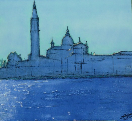 Venise San Giorgio Maggiore - Acrylique 80 X 80 - Octobre 2011