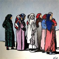 L'attente - Acrylique 70X 70 - Novembre 2019