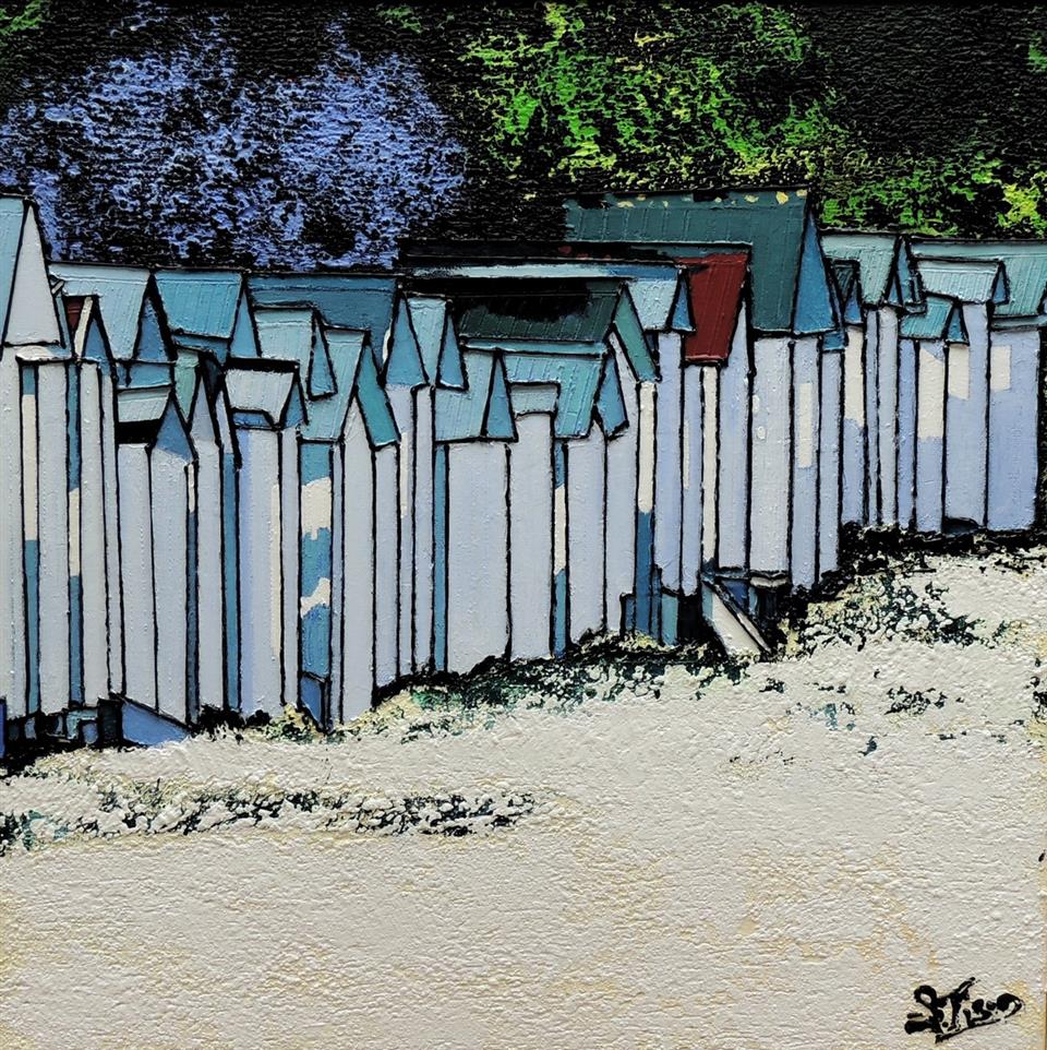 Cabines de bain - Acrylique 50 X 50 - Septembre 2018