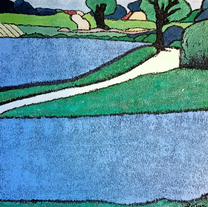 Champ de lin - Acrylique 90 X 90 - Septembre 2026
