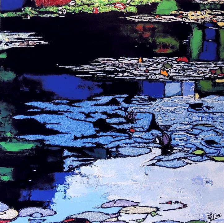 De l'ombre à la lumière - Acrylique 90 X 90 - Avril 2020