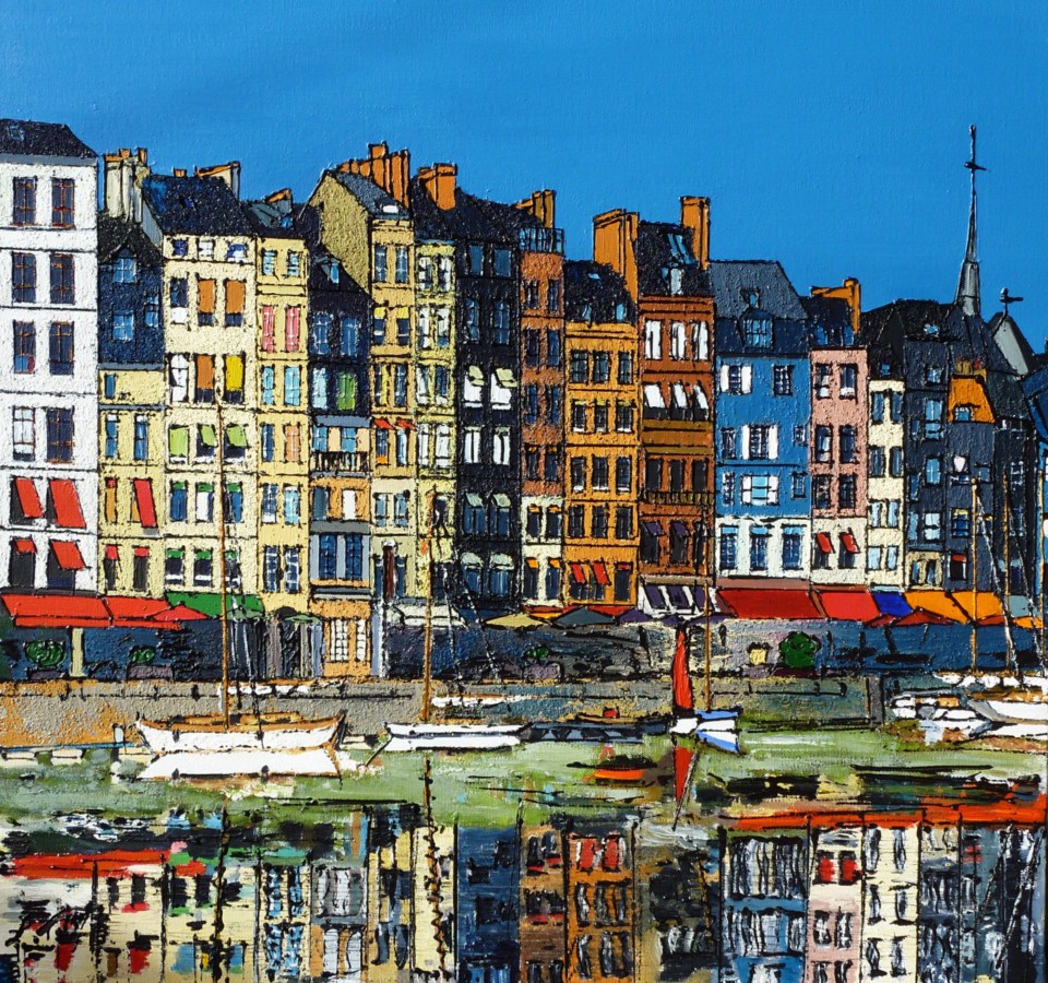 Honfleur - Acrylique 70 X 70 - Novembre 2010