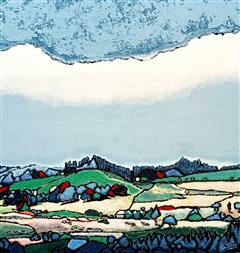 Horizon bleu - Acrylique 70 X 70 - Décembre 2024