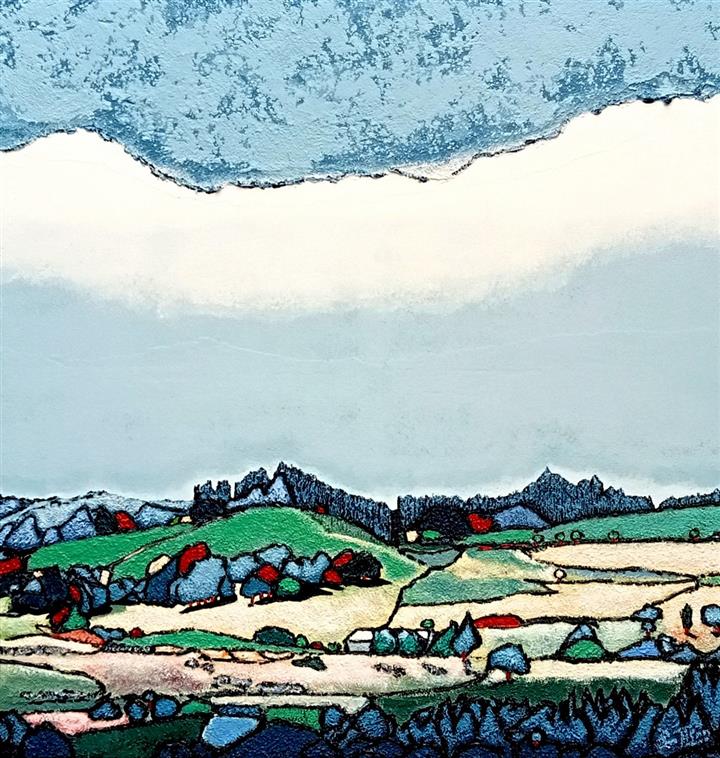 Horizon bleu - Acrylique 70 X 70 - Décembre 2024