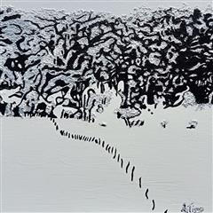 Journée d'hiver - Acrylique 30 X 30 - Mars 2025