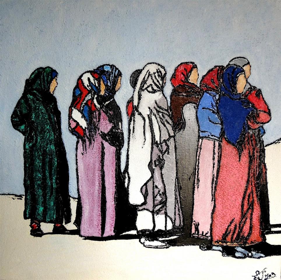 L'attente - Acrylique 70 X 70 - Novembre 2019