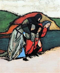 La mélée d'après J. Bosh - Acrylique 65 X 54 - Septembre 2017