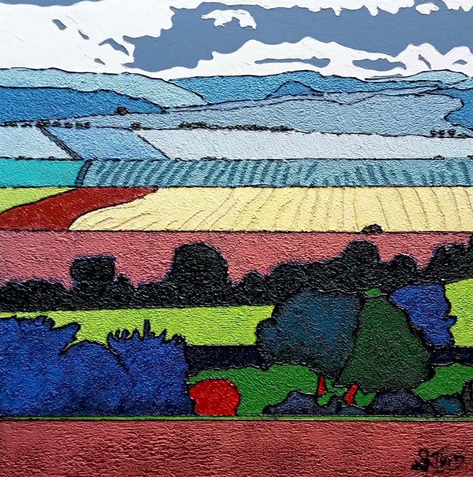 Le Bosquet Rouge - Acrylique 70 X 70 - Novembre 2022