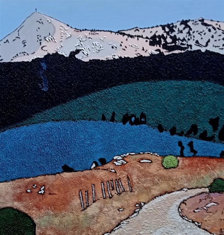 Le Mont Mezenc - Acrylique 90 X 90 - Septembre 2025