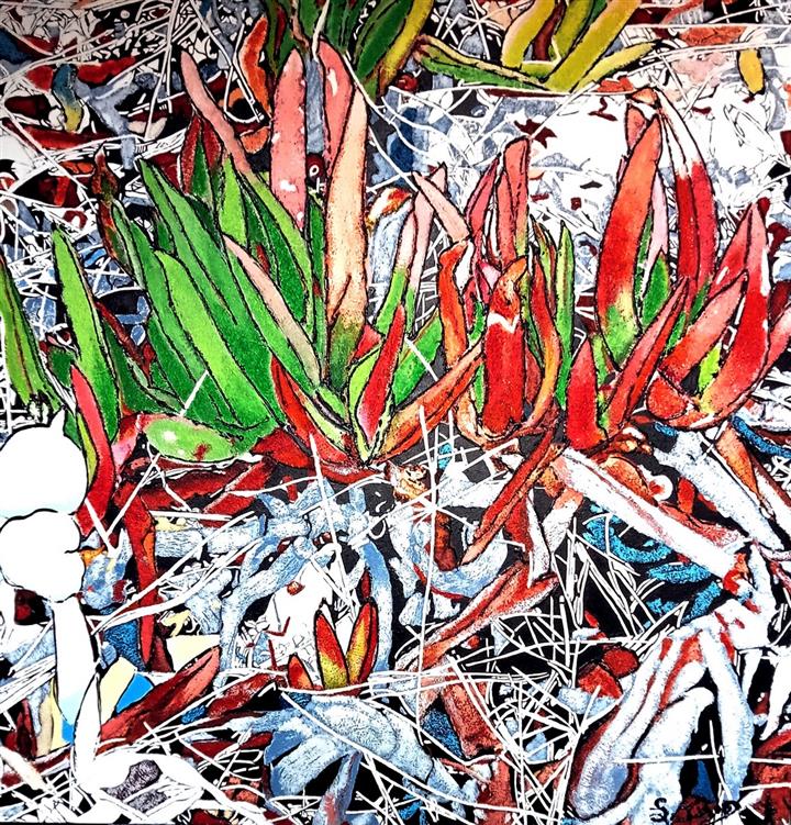 les Griffes  de Sorcière - Acrylique 90 X 90 - Novembre 2023