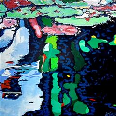 Les Mystères de la Nature  - Acrylique 90 X 90 - Juillet 2023