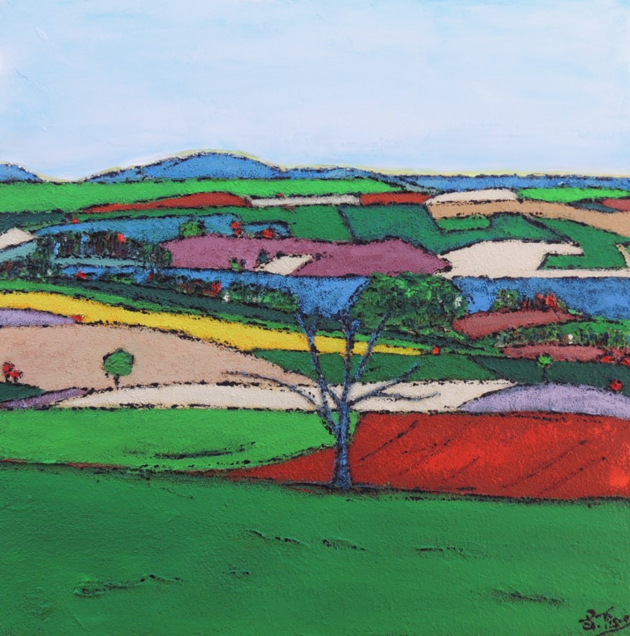 Limagne contemporaine - Acrylique 70 X 70 - Février 2014