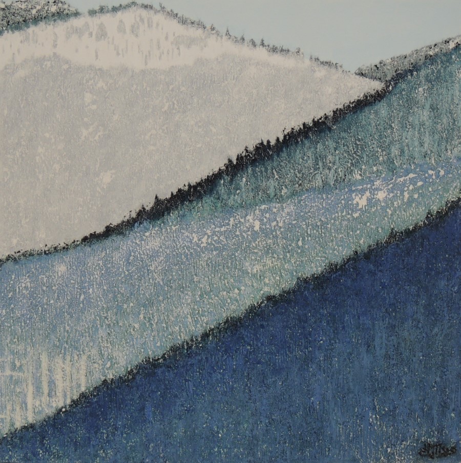 Montana - Entering Grizzly Country - Acrylique 90 X 90 - Octobre 2014