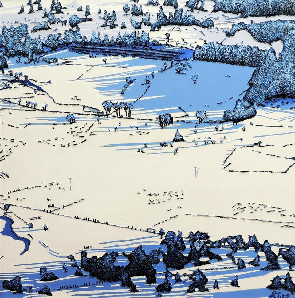 Ombres hivernales - Acrylique 80 X 80 - Avril 2018