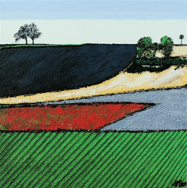 Passage en Haute Loire - Acrylique 70 X 70 - Décembre 2016