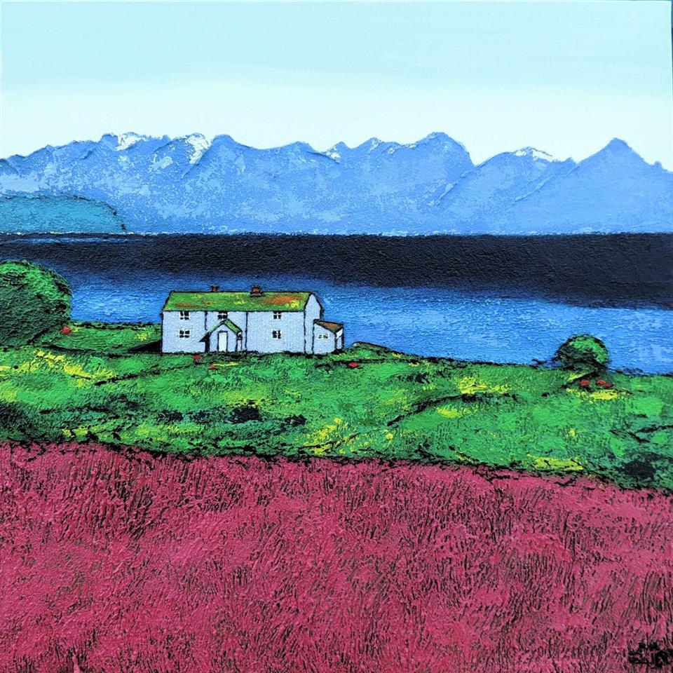 Paysage Norvégien en été - Acrylique 90 X 90 - Mars 2016