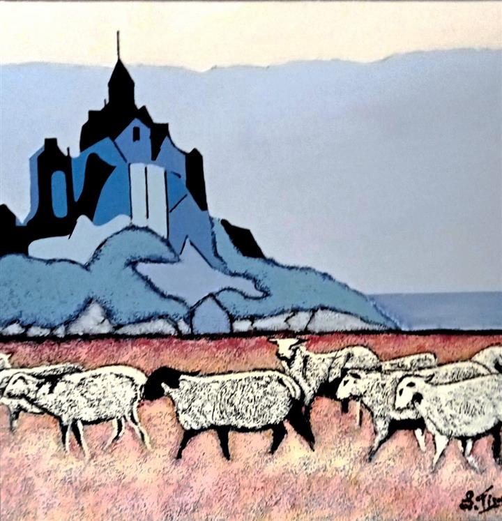 Pré Salé - Acrylique 70 X 70 - Juillet 2023