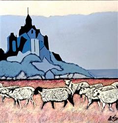 Pré Salé - Acrylique 70 X 70 - Juillet 2023