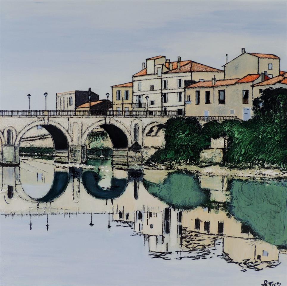 Sommières - Acrylique 80 X 80 - Juin 2015