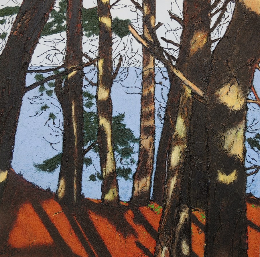 Sous les Pins - Acrylique 80 X 80 - Juillet 2013