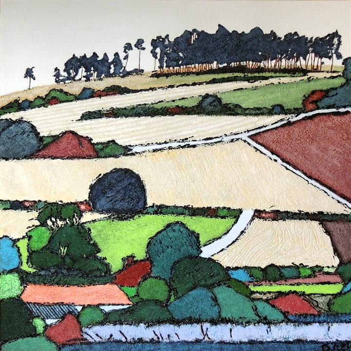 Sur les chemins de Stevenson - Acrylique 70 X 70 - Octobre 2020