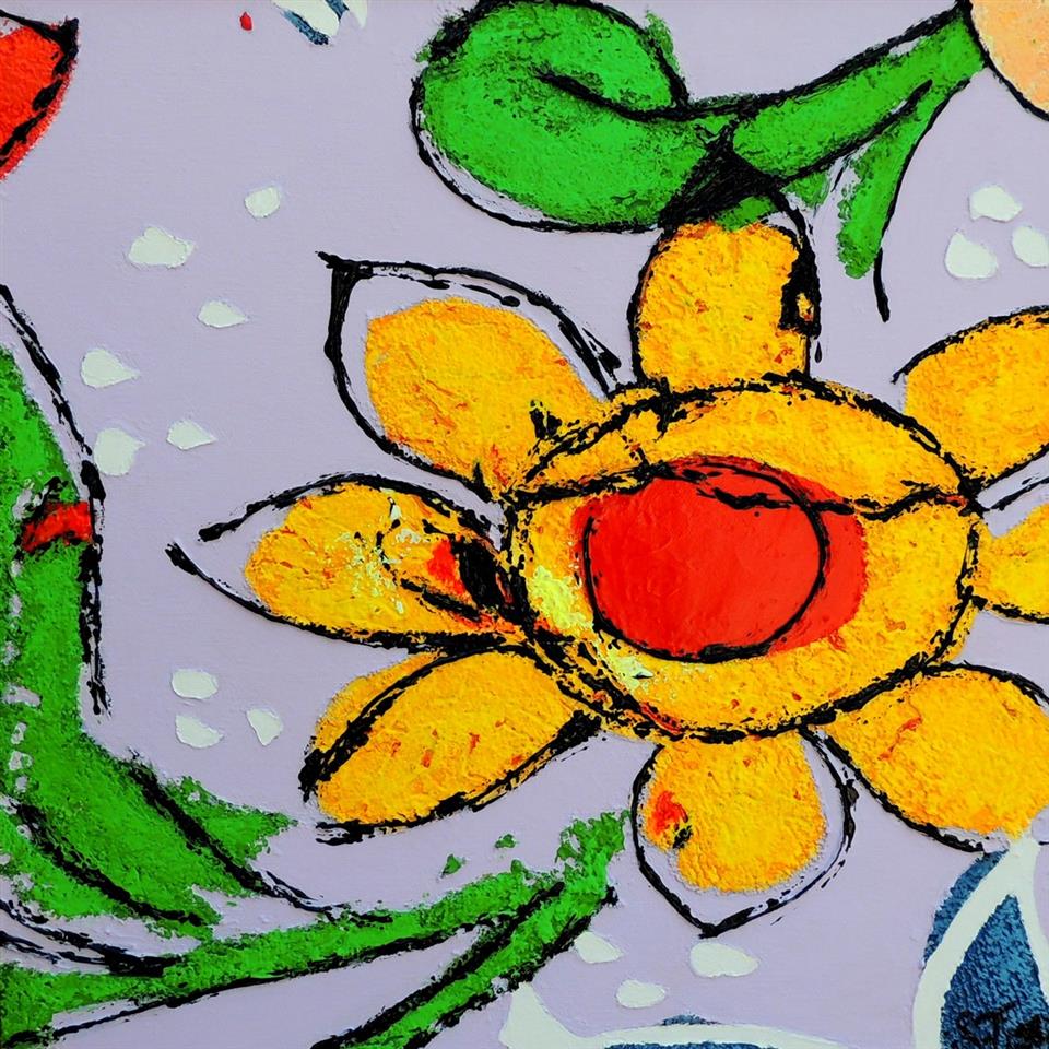 Zellige 2 - Palais de la Bahia - Acrylique 40 X 40 - Mars 2019